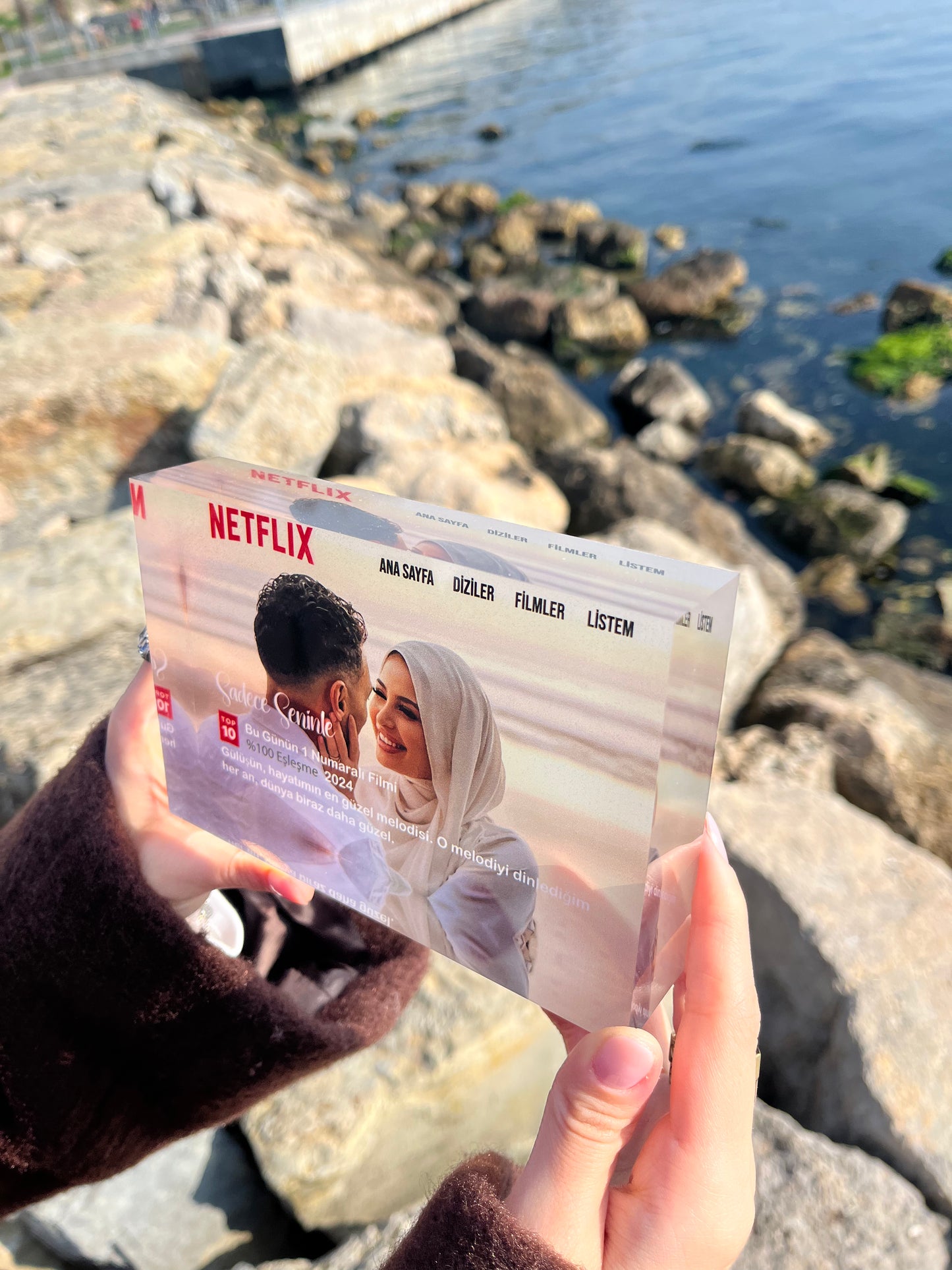 🎬 Premium Anı Plaketi Netflix Temalı 🍿✨