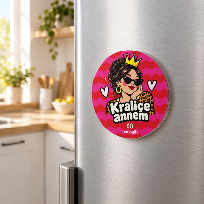 Kraliçe Annem – Kişiye Özel Fotoğraflı Magnet