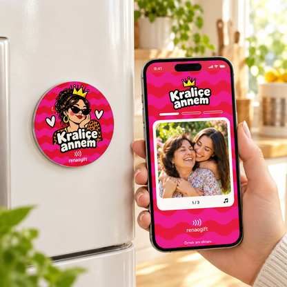 Kraliçe Annem – Kişiye Özel Fotoğraflı Magnet
