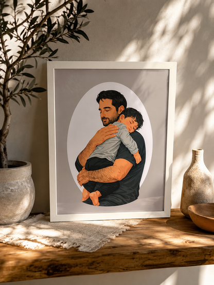 🤍 Bir Kucağa Sığan Dünyam - Tablo