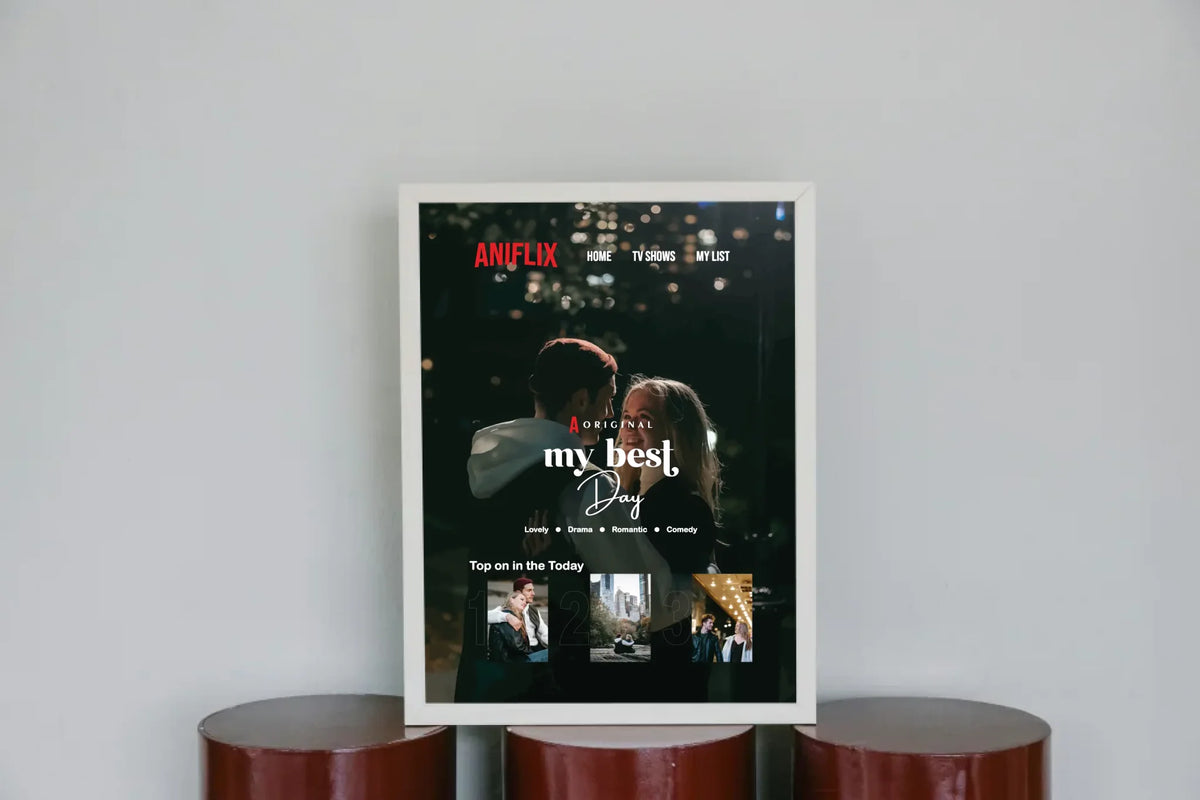 🌟 Kişiye Özel Netflix Temalı Duvar Tablosu 🎬