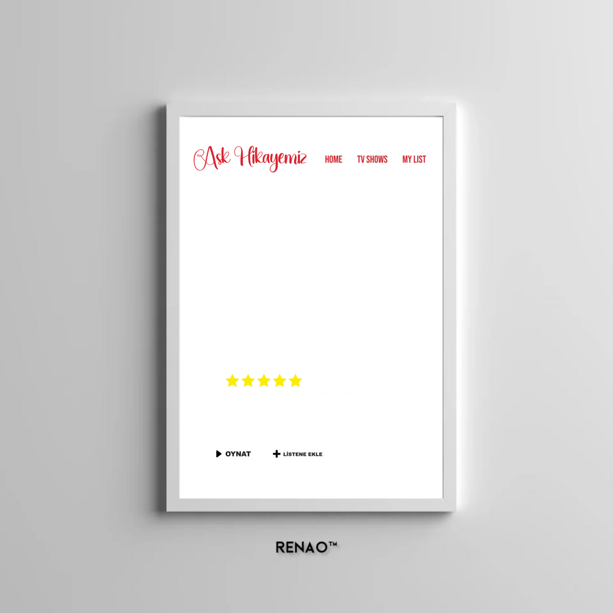 📺✨ Netflix Temalı Duvar Tablosu 🎬📸
