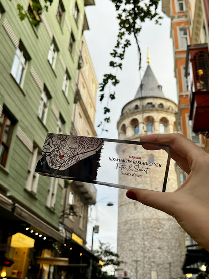 Her Şeyin Başladığı Yer Map Anı Plaketi: Anılarınızı Sanata Dönüştürün!