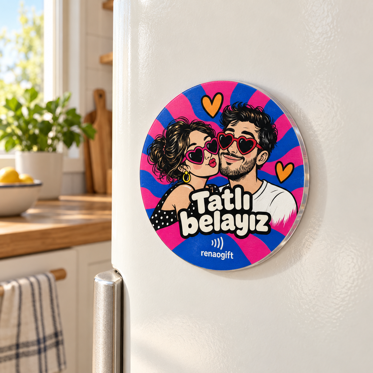 Tatlı Belayız – Kişiye Özel Fotoğraflı Magnet